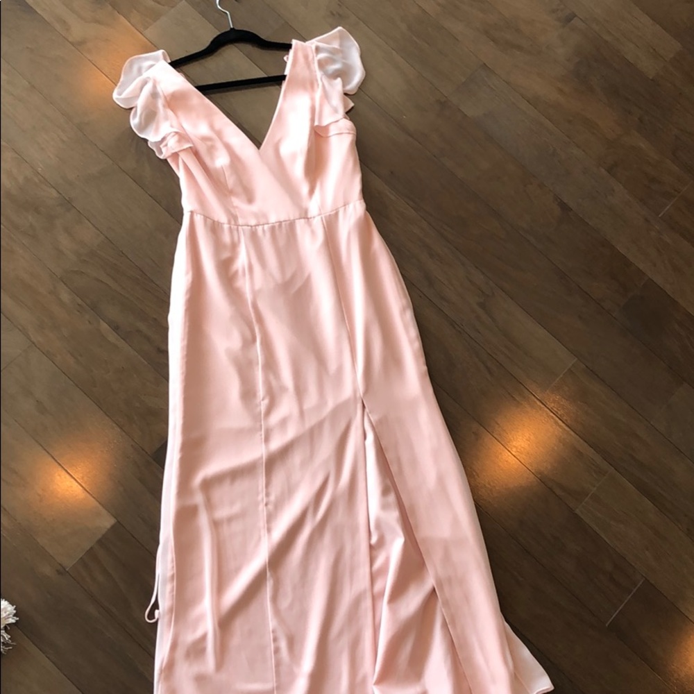 Light pink floor length dress